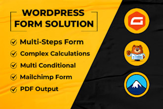 create advanced multi step gravity form, wp form, contact form 7