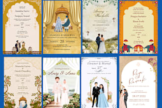 create a unique wedding, birthday, and party invitation card