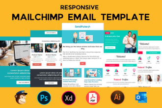 design mailchimp html email template, mailchimp newsletter