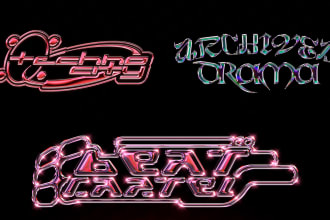 add a chrome effect on your logo or text