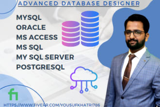 design advanced database using mysql, sql server, ms access
