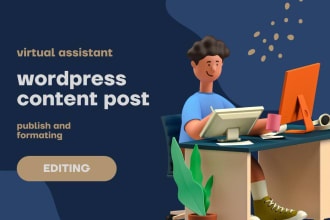 upload content, articles and blogposts as wordpress virtual assistant