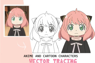 convert jpg to vector anime, manga, cartoon