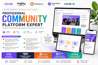 setup circle so, mighty networks, buddyboss, heartbeat chat, circle community