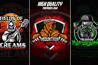 do stunning custom logo design mascot, gaming, cartoon character, etc