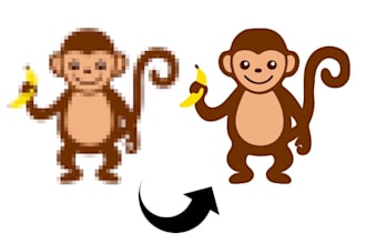 do manual vector tracing, convert logo or text to vector