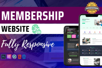 build membership and subscription website with payment setup