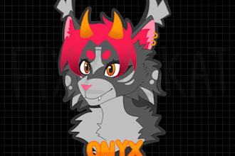 draw your unique vibrant furry headshot or icon
