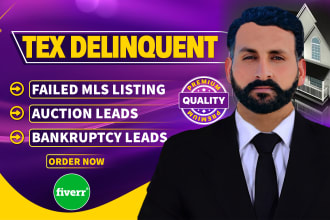 give tax delinquent leads failed mls listing list auction leads bankruptcy leads