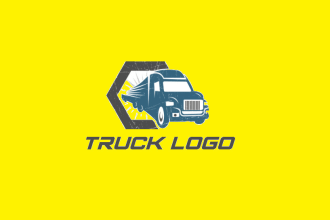 do transports logistics trucking business logo