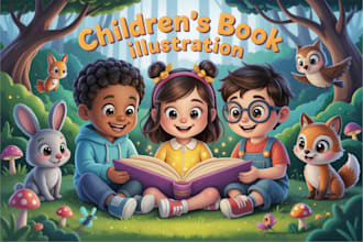 design children book illustration and cover children story book illustration
