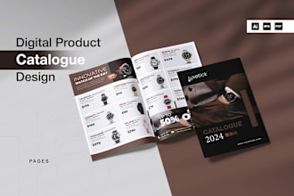 design print and digital product flyers, sale sheets, brochure, or catalogue