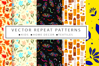 design seamless repeat vector patterns for textile