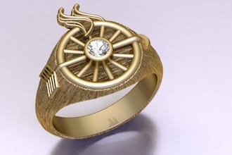 create 3d jewelry design for 3d printing and rendering
