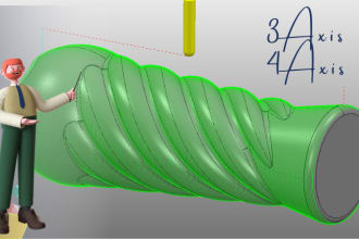 create perfect 3 axis, 4 axis cnc programming toolpath