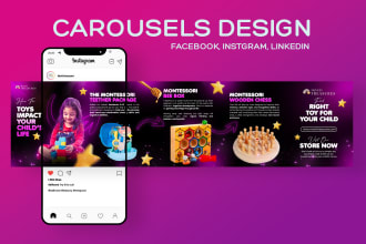 design instagram carousel, social media posts, facebook ads