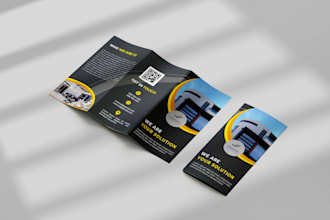 professional tri fold and bifold brochure design for business or event