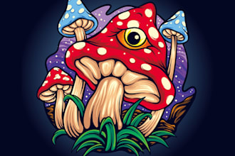 do make an modern unique mushroom logo
