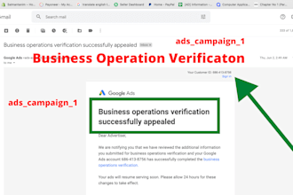 fix google ads account suspended for business operation verification