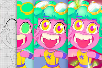draw with cartoon style illustration anything for you
