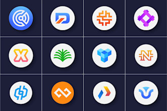 design a minimalist tech startup app crypto and technology logo