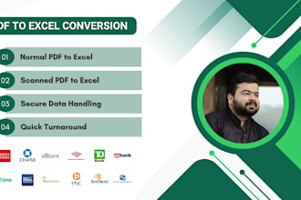 convert PDF bank statements to excel CSV