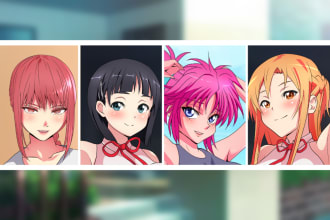 draw 2d anime character for you