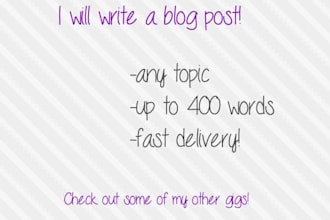 write a blog post