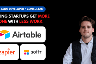 help in your business by using nocode tools airtable, softr, make, zapier