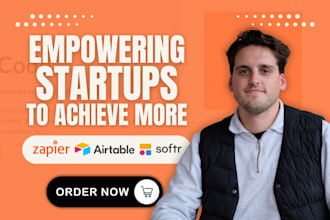 help in your business by using nocode tools airtable, softr, make, zapier
