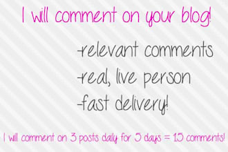 comment on your blog 30 times
