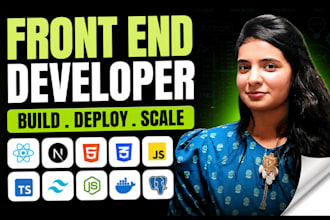 be your front end web developer in react js and next js
