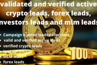 build active crypto investors leads forex investors leads MLM leads
