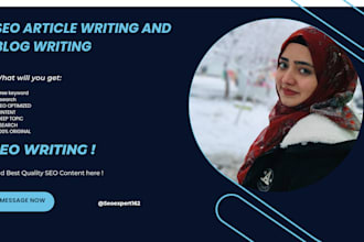 do SEO article writing and blog writing for you