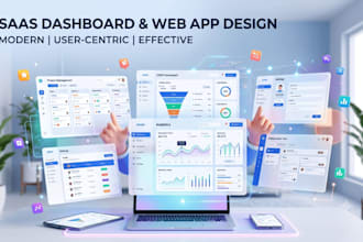 design modern saas dashboard and web app UI UX in figma