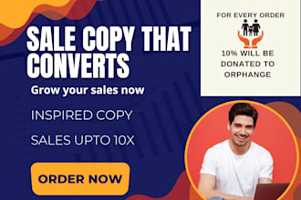 write highly persuasive ads copy, email copy, sales copy and website copywriting