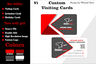 all types of visiting cards