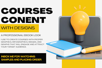 create and design captivating course on PPT, canva or PDF