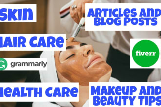 write skin care and hair care articles and products content as doctor