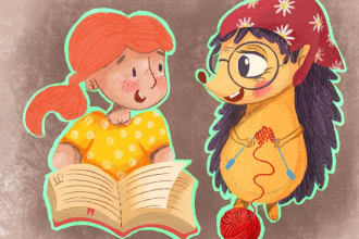 draw professional children story book illustration