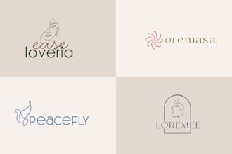 create a modern feminine line art logo