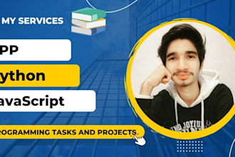 do cpp, javascript and pythons tasks, small projects