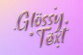 design 3d glossy, shiny, chrome, gold, silver text effect
