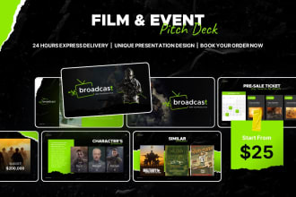 design film and event pitch deck  within 24 hours