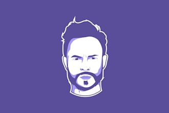draw minimalist cartoon portrait vector avatar of you