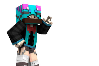 custome 20 render high quality minecraft skin