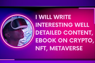 be your web 3, crypto, nft content writer with high quality blog post,whitepaper