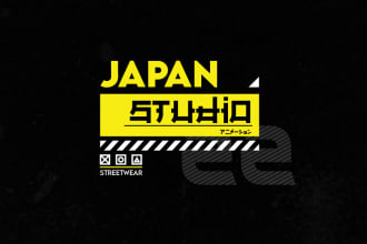 create an awesome japanese streetwear trap logo