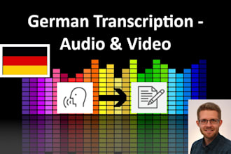 transcribe german audio and video material