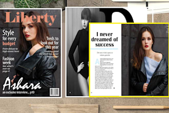 do magazine layout and magazine cover